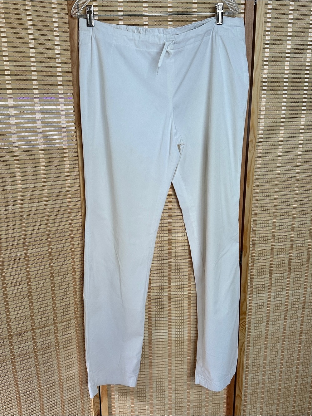 Antonio D’errico Classic White Drawcord Jogger Pants for Women Made in Italy